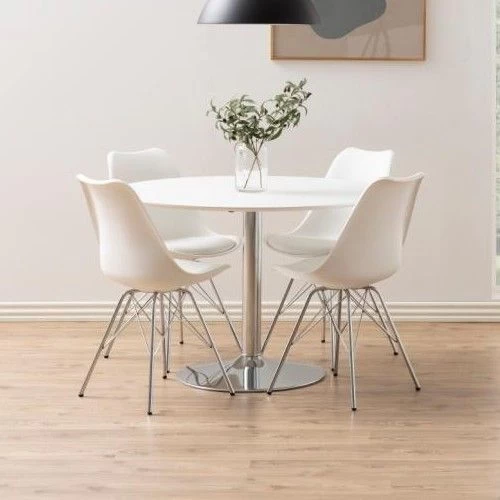 Kuipstoel Irma - Wit/chroom 1 Kuipstoel Irma - Wit/chroom