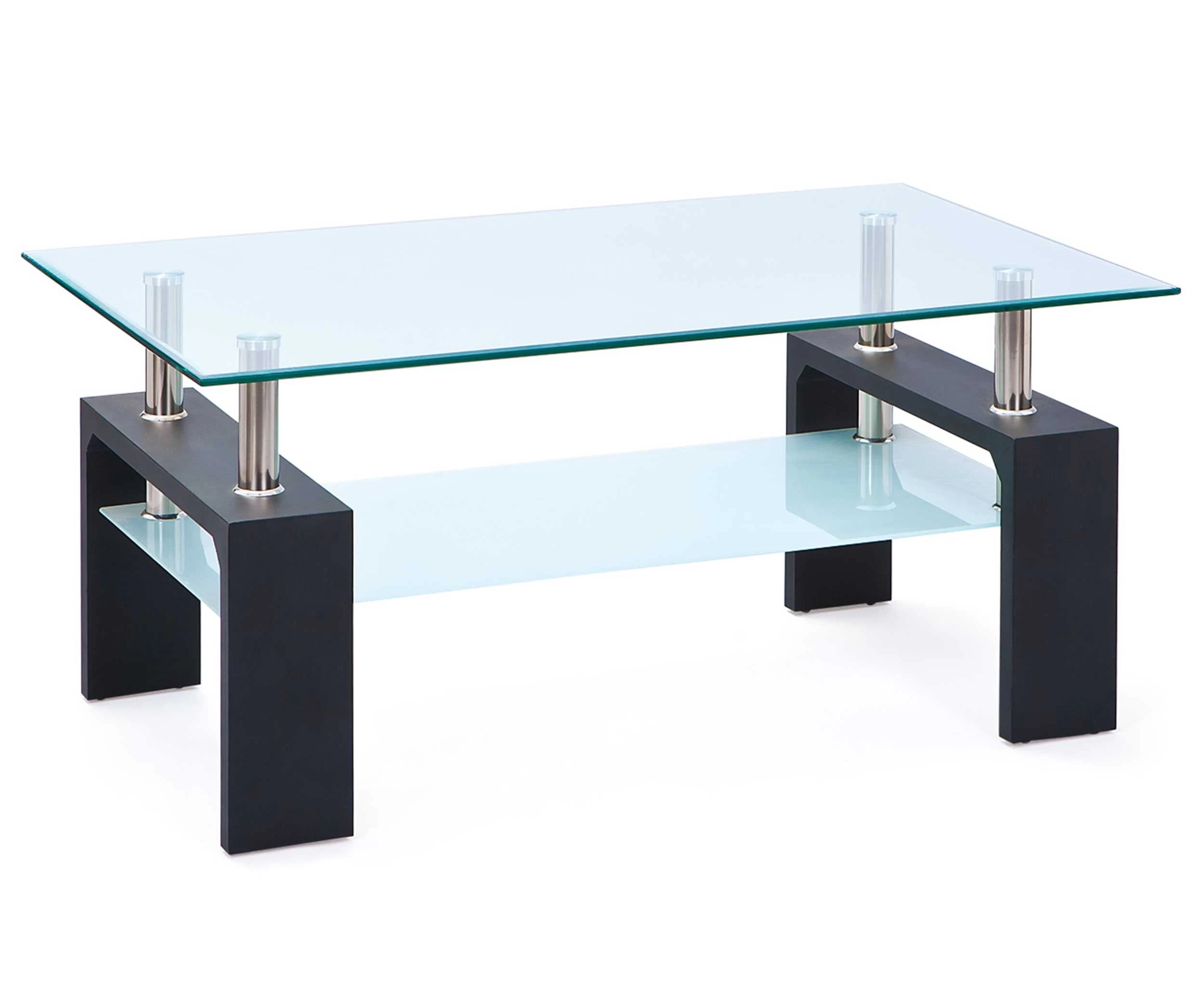 Salontafel Alva Met Glazen Tafelblad - Zwart 3 Salontafel Alva Met Glazen Tafelblad - Zwart - Afbeelding 3