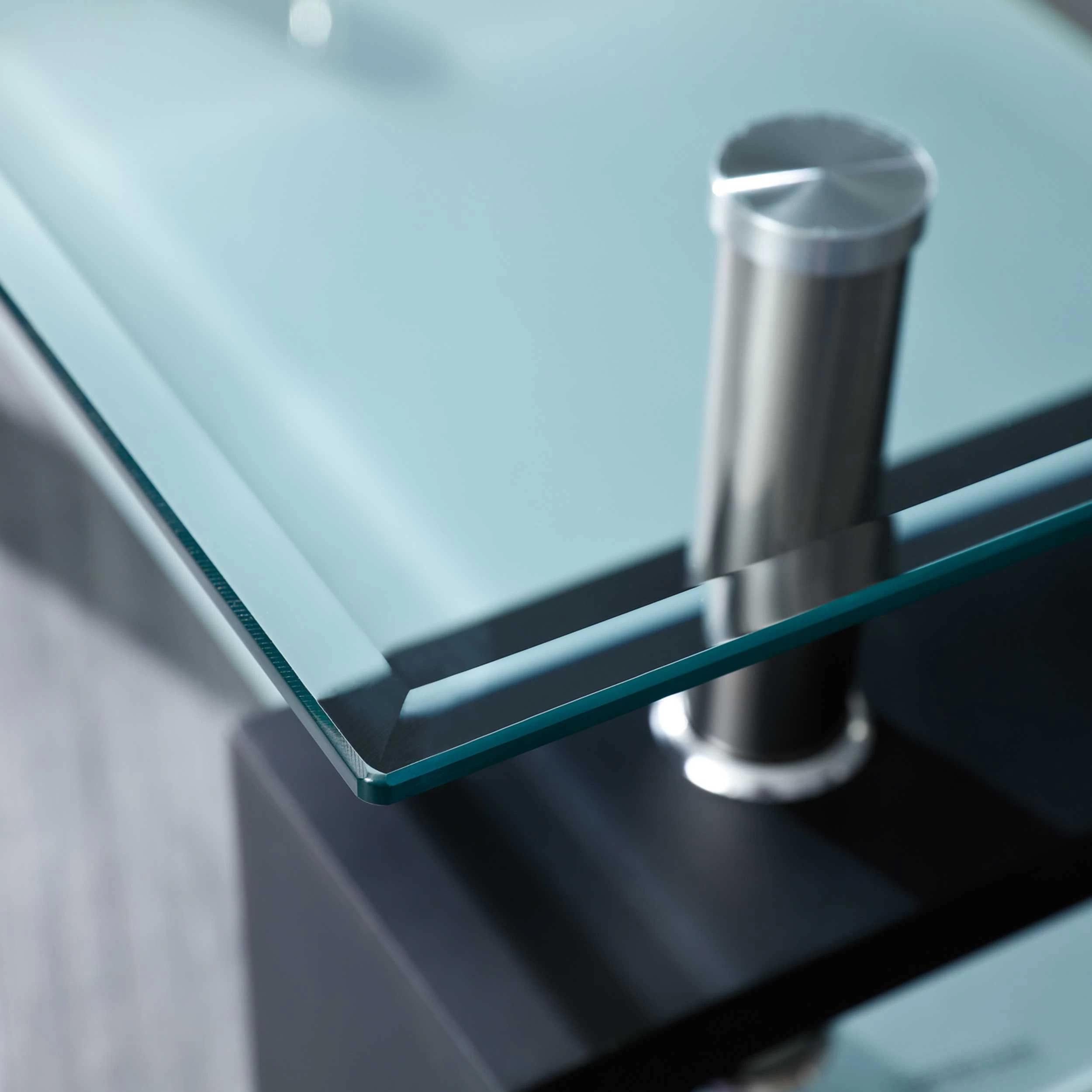 Salontafel Alva Met Glazen Tafelblad - Zwart 8 Salontafel Alva Met Glazen Tafelblad - Zwart - Afbeelding 8