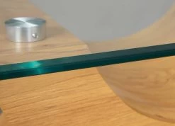 Salontafel Xhadas 110cm - Glas/eik -Collectie Woonkamermeubels 50111020 03 6a78