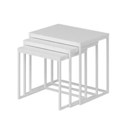 Woody Fashion Nesting Table Set - 3-Delig | Melamine Gecoat | Metalen Frame | Wit 11 Woody Fashion Nesting Table Set - 3-Delig | Melamine Gecoat | Metalen Frame | Wit -Collectie Woonkamermeubels 506MNR1206 20 207 ad98