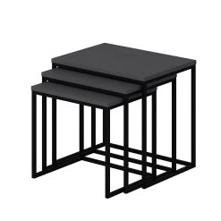Houten Nesting Table Set - Antraciet | 3-Delige Set". 11 Houten Nesting Table Set - Antraciet | 3-Delige Set". -Collectie Woonkamermeubels 506MNR1208 20 207 c613