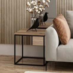 Woody Fashion Salontafel | Metalen Frame | Notenhout -Collectie Woonkamermeubels 506MNR1211 20 203 a812