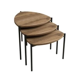 Stijlvolle Woody Fashion Nesting Table - Walnoot | 3-delige Set 13 Stijlvolle Woody Fashion Nesting Table - Walnoot | 3-delige Set -Collectie Woonkamermeubels 506MNR1225 20 209 093e