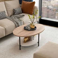 Moderne Eiken Witte Salontafel | 100% Melamine Gecoat | 18mm Dik -Collectie Woonkamermeubels 506MNR1230 20 203 4cc0