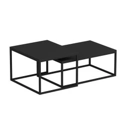 Woody Fashion Nesting Table Set | Melamine Coating | Metalen Frame | Zwart 10 Woody Fashion Nesting Table Set | Melamine Coating | Metalen Frame | Zwart -Collectie Woonkamermeubels 506MNR1232 20 203 0c40