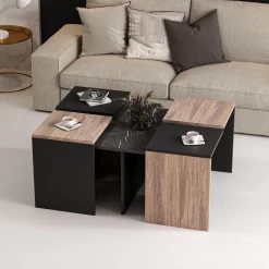 WoodyFashion Nesting Table Set | 5Pcs | Melamine Gecoat |18mm | 60x42x60cm | 35x47x35cm | Eiken Zwart 14 WoodyFashion Nesting Table Set | 5Pcs | Melamine Gecoat |18mm | 60x42x60cm | 35x47x35cm | Eiken Zwart -Collectie Woonkamermeubels 506MNR1235 20 203 1b7a