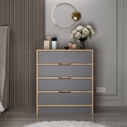 Woody Dressoir | Melamine Coating | Notelaar Antraciet