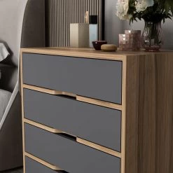 Woody Dressoir | Melamine Coating | Notelaar Antraciet -Collectie Woonkamermeubels 506MNR1518 20 203 75ae