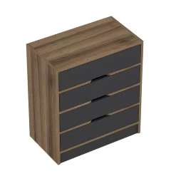 Woody Dressoir | Melamine Coating | Notelaar Antraciet -Collectie Woonkamermeubels 506MNR1518 20 207 26e5