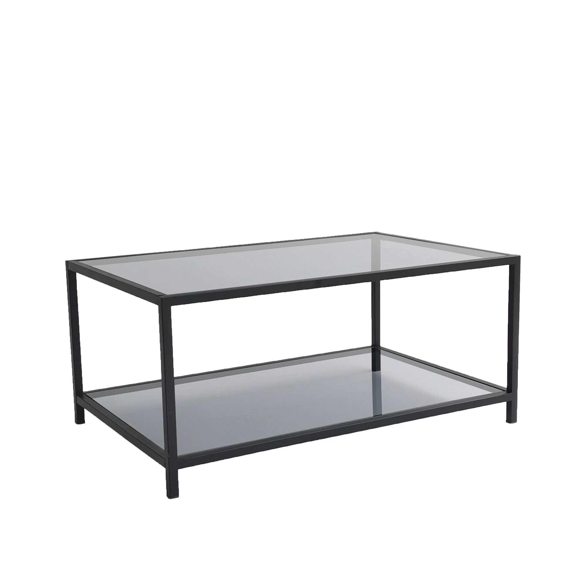 Locelso Salontafel | 4mm Gehard Glas En Metalen Frame | Fume Zwart 5 Locelso Salontafel | 4mm Gehard Glas En Metalen Frame | Fume Zwart - Afbeelding 5