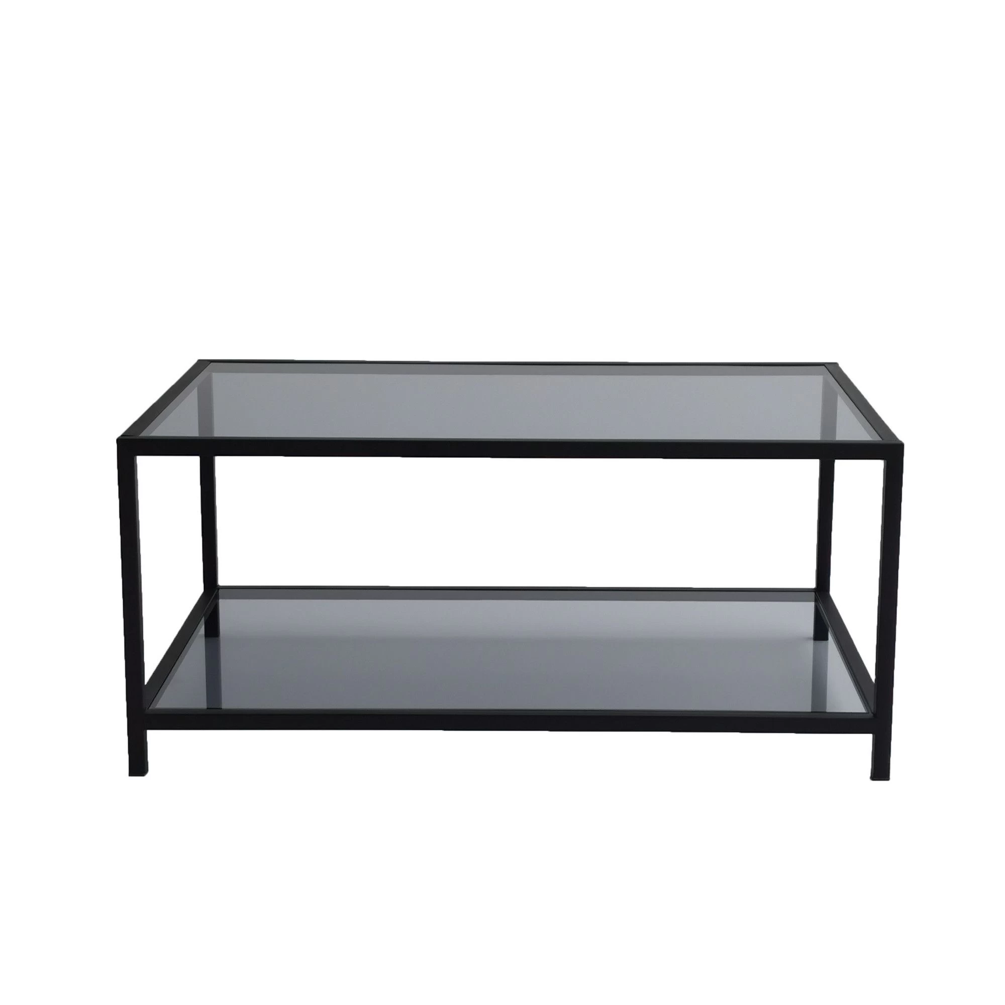 Locelso Salontafel | 4mm Gehard Glas En Metalen Frame | Fume Zwart 3 Locelso Salontafel | 4mm Gehard Glas En Metalen Frame | Fume Zwart - Afbeelding 3