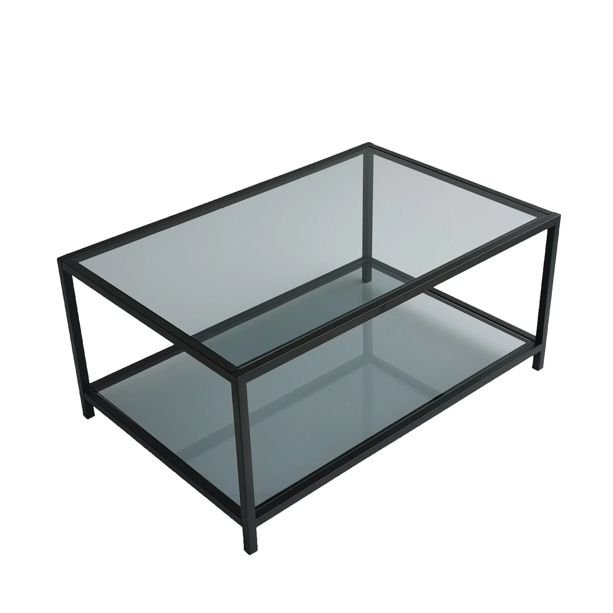 Locelso Salontafel | 4mm Gehard Glas En Metalen Frame | Fume Zwart 4 Locelso Salontafel | 4mm Gehard Glas En Metalen Frame | Fume Zwart - Afbeelding 4