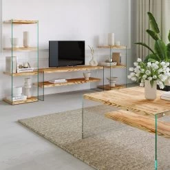 Luxe Locelso Salontafel | 100% Massief Pijnboomhout | 100% Gehard Glazen Poot | Milieuvriendelijk | Eikenkleur 10 Luxe Locelso Salontafel | 100% Massief Pijnboomhout | 100% Gehard Glazen Poot | Milieuvriendelijk | Eikenkleur -Collectie Woonkamermeubels 552NOS1427 20 203 1ff7