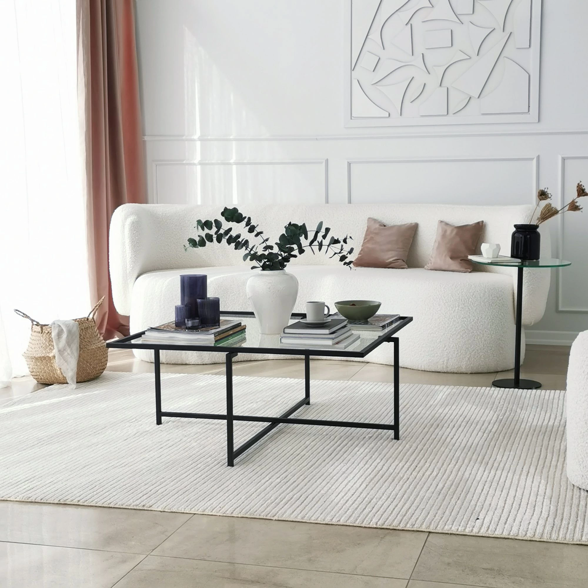 Locelso Salontafel | 100% Gehard Glas | Metalen Poten | Zwart 1 Locelso Salontafel | 100% Gehard Glas | Metalen Poten | Zwart