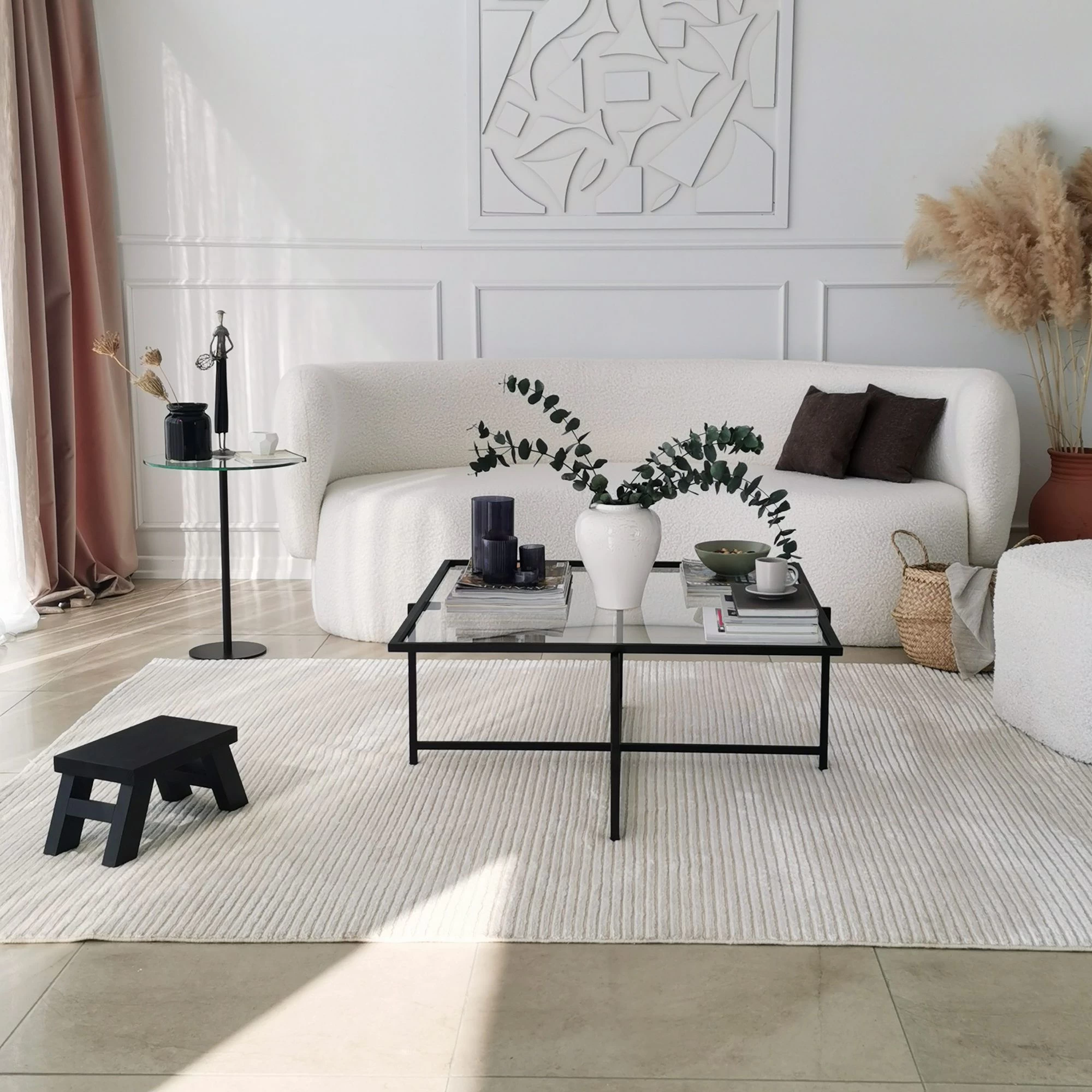 Locelso Salontafel | 100% Gehard Glas | Metalen Poten | Zwart 11 Locelso Salontafel | 100% Gehard Glas | Metalen Poten | Zwart - Afbeelding 11