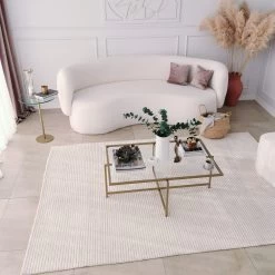 Locelso Salontafel | Gehard Glas | Metalen Poten | Goud -Collectie Woonkamermeubels 552NOS1431 20 208 e99f