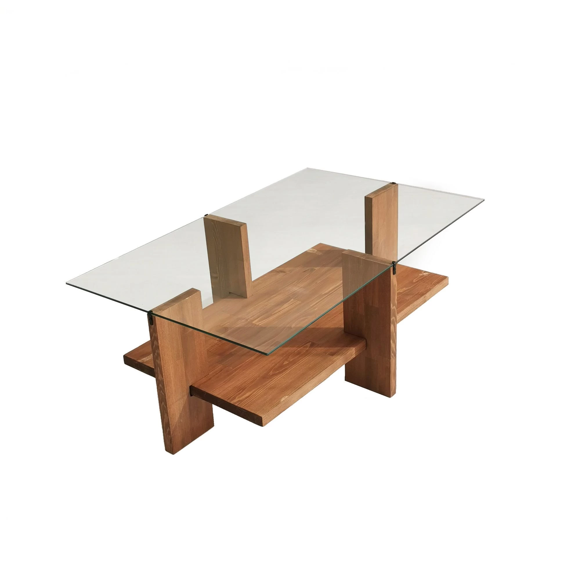 Locelso Salontafel | Massief Houten Frame | Gehard Glas | 105x40x60cm | Houten 2 Locelso Salontafel | Massief Houten Frame | Gehard Glas | 105x40x60cm | Houten - Afbeelding 2