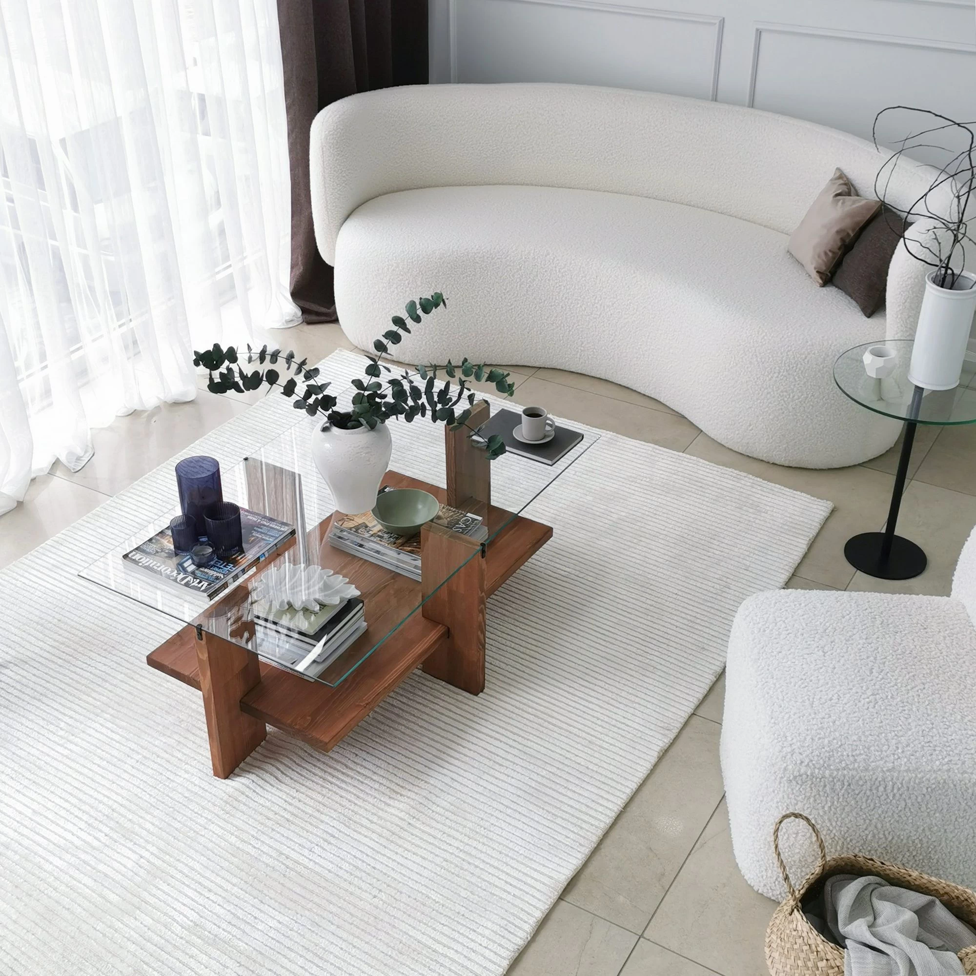 Locelso Salontafel | Massief Houten Frame | Gehard Glas | 105x40x60cm | Houten 4 Locelso Salontafel | Massief Houten Frame | Gehard Glas | 105x40x60cm | Houten - Afbeelding 4