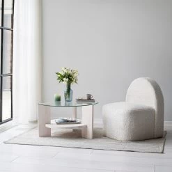 Locelso Salontafel | Massief Grenenhouten Frame | Wit -Collectie Woonkamermeubels 552NOS1456 20 202 2ca6