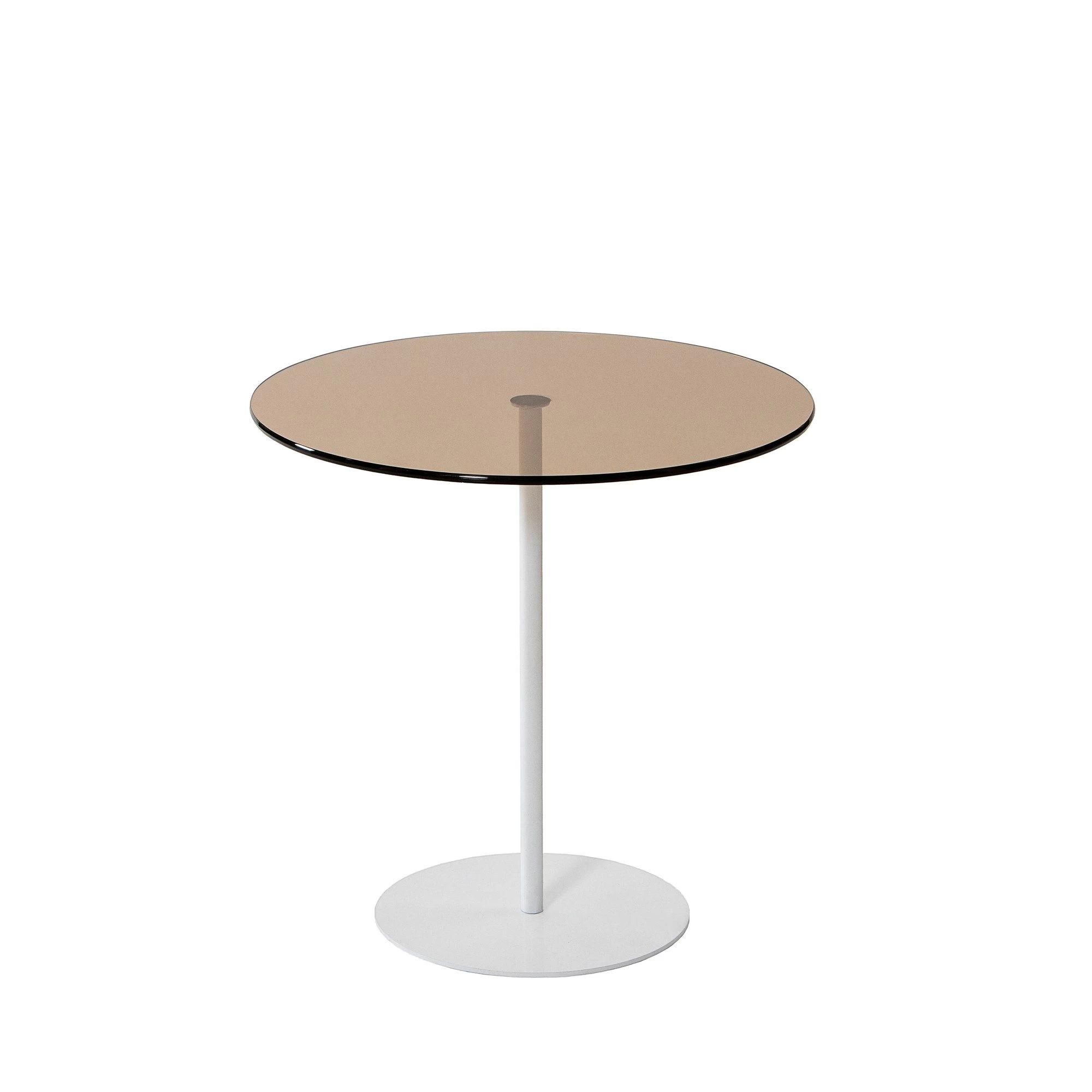 Locelso Bijzettafel | 100% Glas En Metaal | 50x50x50 Cm | Wit Brons 4 Locelso Bijzettafel | 100% Glas En Metaal | 50x50x50 Cm | Wit Brons - Afbeelding 4