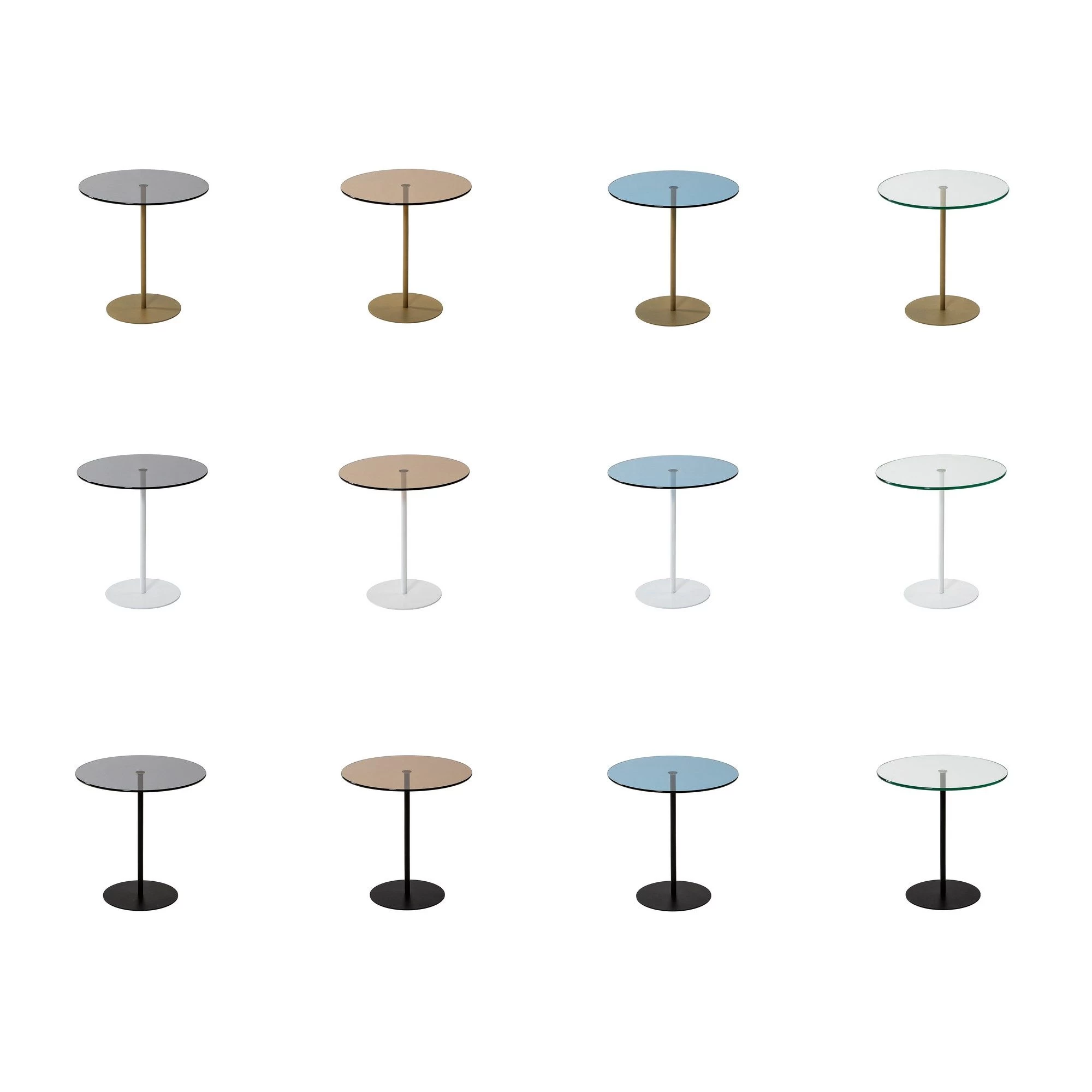 Locelso Bijzettafel | 100% Gehard Glas | 100% Metalen Frame | Wit Blauw 3 Locelso Bijzettafel | 100% Gehard Glas | 100% Metalen Frame | Wit Blauw - Afbeelding 3