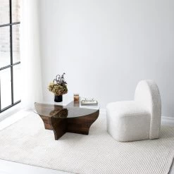 Locelso Salontafel | Gehard Glas En Metalen Frame | Notenhout -Collectie Woonkamermeubels 552NOS1471 20 202 9c4c