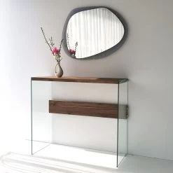 Locelso Commode Van Gehard Glas | Notelaar | 8mm Glas | Massief Grenen Frame 9 Locelso Commode Van Gehard Glas | Notelaar | 8mm Glas | Massief Grenen Frame -Collectie Woonkamermeubels 552NOS1901 2 5246