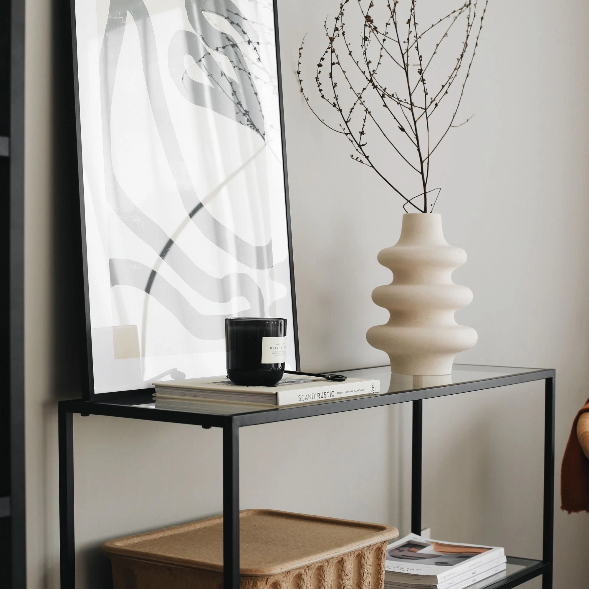 Locelso 100% Commode Van Gehard Glas | 100% Metalen Frame | Zwarte Kleur 7 Locelso 100% Commode Van Gehard Glas | 100% Metalen Frame | Zwarte Kleur - Afbeelding 7