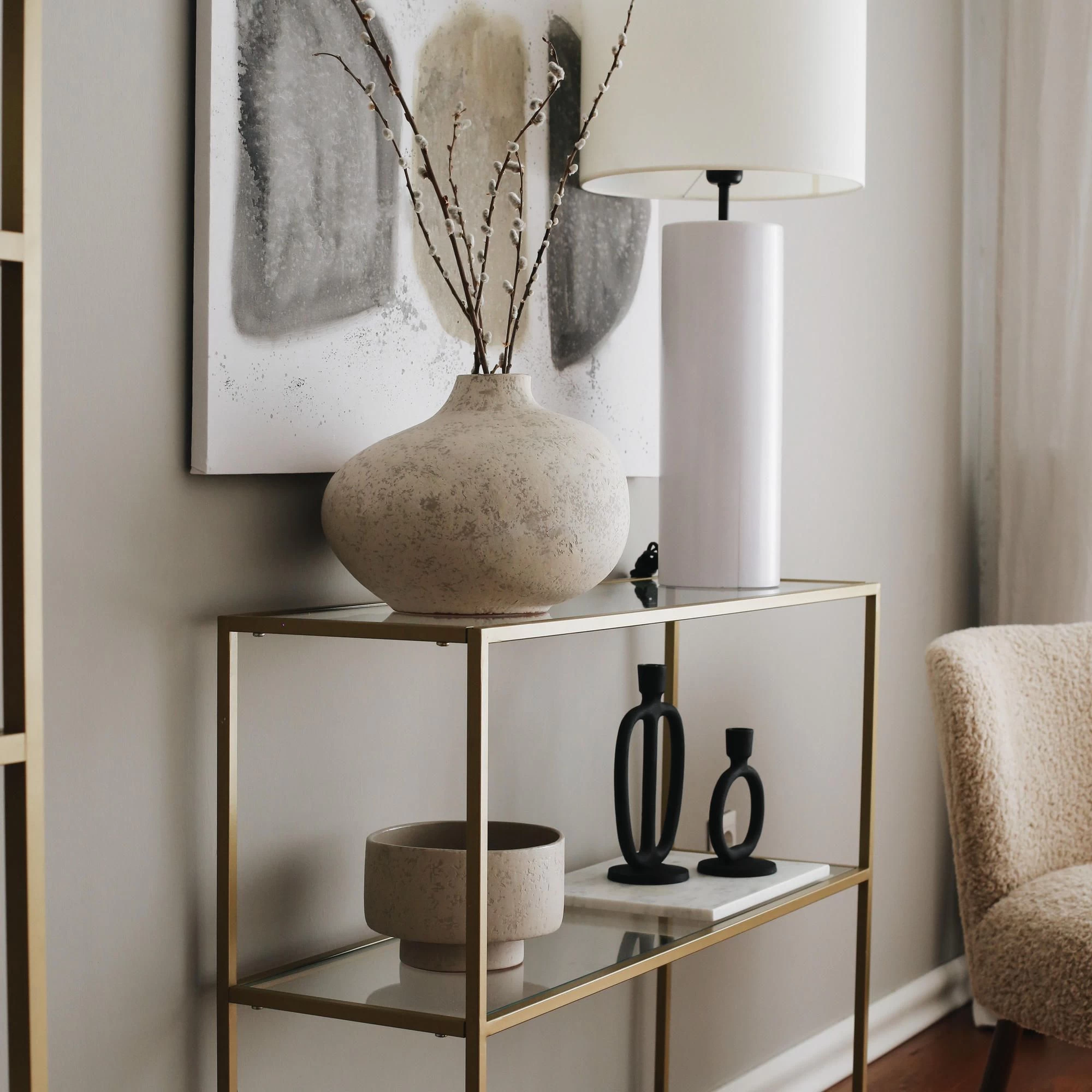 Locelso Dressoir | 100% Gehard Glas | 4mm Dik | 100% Metalen Frame | Goudkleur 5 Locelso Dressoir | 100% Gehard Glas | 4mm Dik | 100% Metalen Frame | Goudkleur - Afbeelding 5