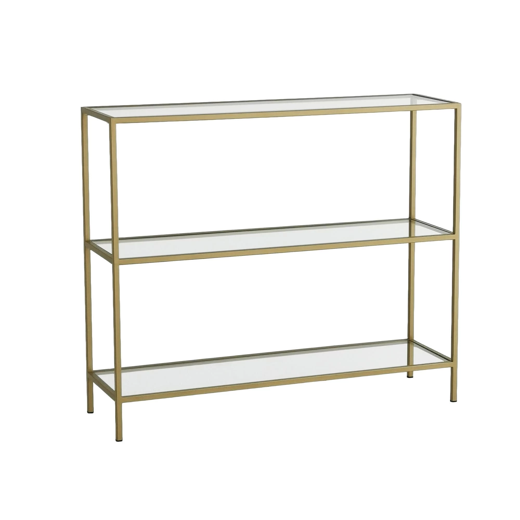 Locelso Dressoir | 100% Gehard Glas | 4mm Dik | 100% Metalen Frame | Goudkleur 4 Locelso Dressoir | 100% Gehard Glas | 4mm Dik | 100% Metalen Frame | Goudkleur - Afbeelding 4