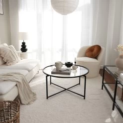 Locelso Salontafel | 100% Gehard Glas | Mat Zwart -Collectie Woonkamermeubels 552NOS2220 20 203 a40d