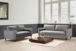 Comfort En Stijl: 3-zitsbank In Lichtgrijs -Collectie Woonkamermeubels 560ARE1335 20 202 8373