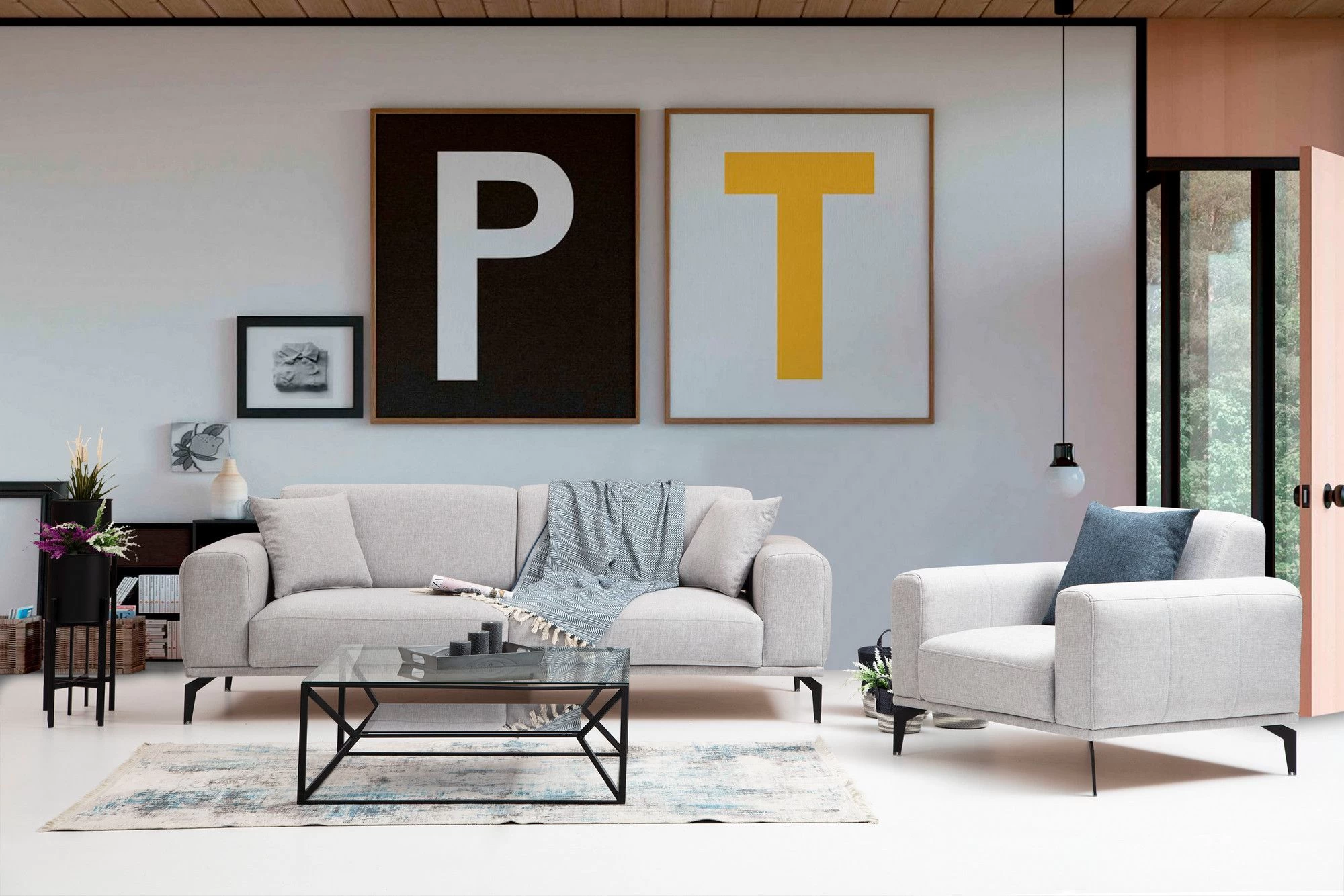 Stijlvolle En Comfortabele 2-zitsbank In Grijs | Beukenhouten Frame, Polyester Stof 6 Stijlvolle En Comfortabele 2-zitsbank In Grijs | Beukenhouten Frame, Polyester Stof - Afbeelding 6