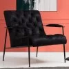 Artie Wing Chair - Beukenhouten Frame, Polyester Stof, 75x80x85 Cm