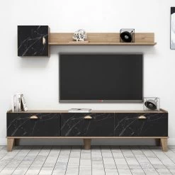 Tv-meubel Almaren | 178cm Breedte | 100% Melamine | Eiken Marmer 11 Tv-meubel Almaren | 178cm Breedte | 100% Melamine | Eiken Marmer -Collectie Woonkamermeubels 566BMS1152 20 202 66e2