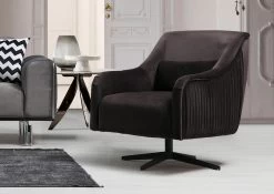 Fauteuil Leandra-zwart
