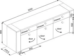Dressoir Iris | 220 X 48 X 80 Cm | Brown Oak -Collectie Woonkamermeubels 5bb3798bccdae tm1110 image 3 1538488715 1110 300 C 2a42