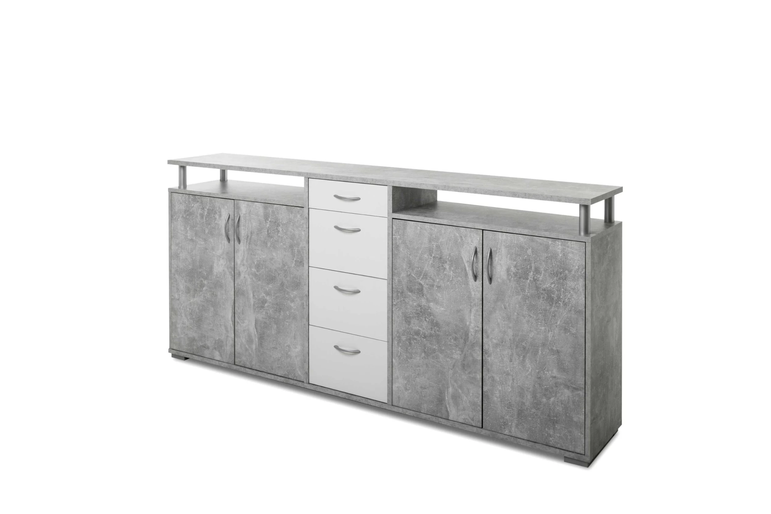 Dressoir Maximo 208cm - Beton/wit 6 Dressoir Maximo 208cm - Beton/wit - Afbeelding 6