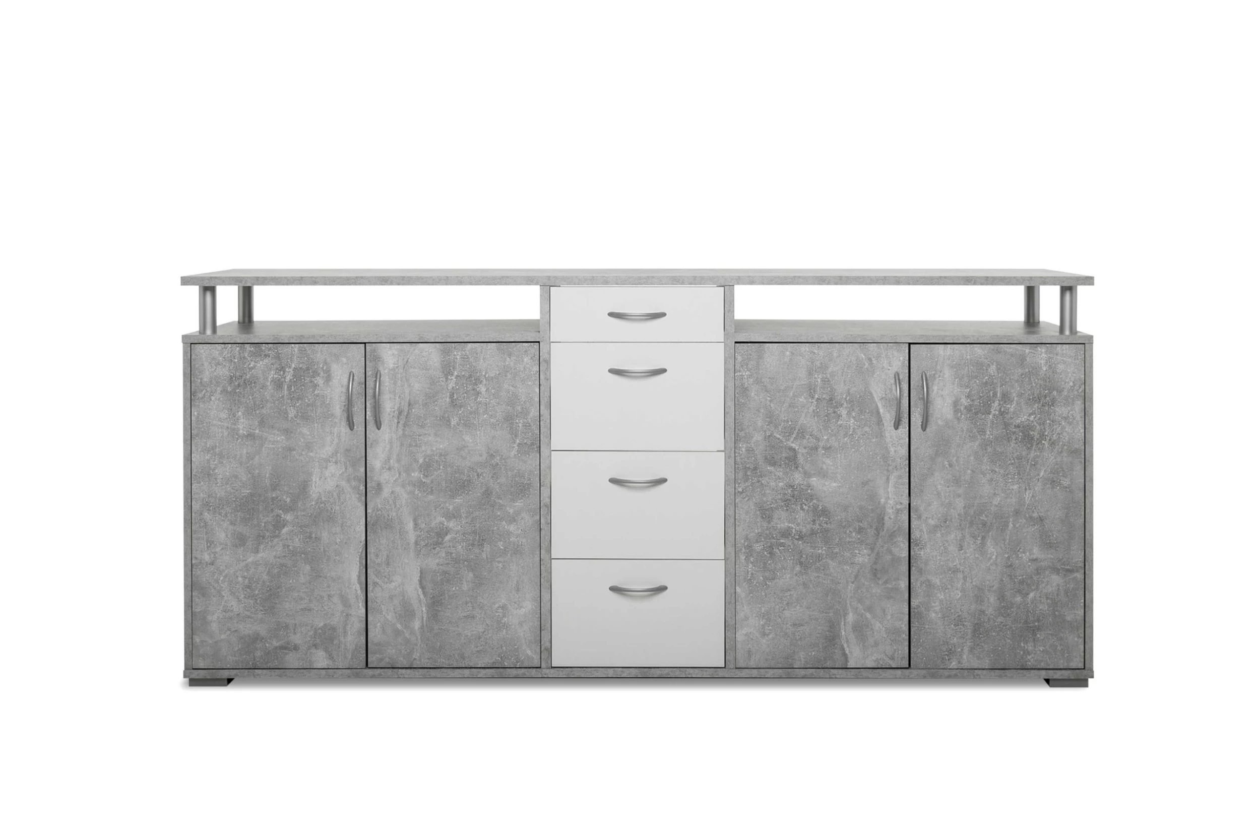 Dressoir Maximo 208cm - Beton/wit 5 Dressoir Maximo 208cm - Beton/wit - Afbeelding 5