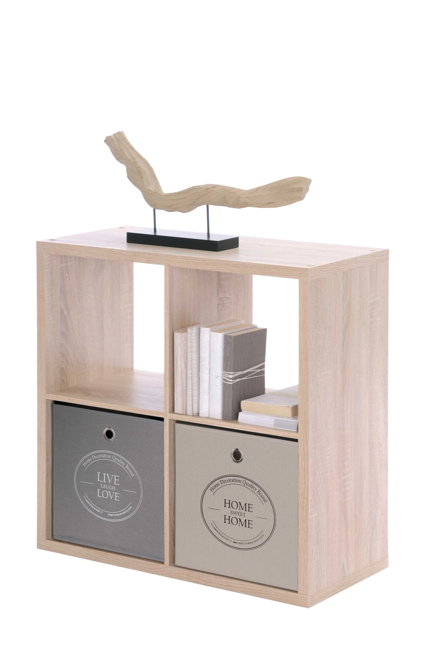 Opbergkast Max 4 Vakken - Eik 1 Opbergkast Max 4 Vakken - Eik