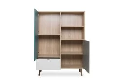 Buffetkast Cuba 103cm, 2 Deuren & 1 Lade - Blauw/wit/grijs -Collectie Woonkamermeubels 5c90a1f82f085 fn2566 image 4 1552982520 Cuba 53 frontal offen c263