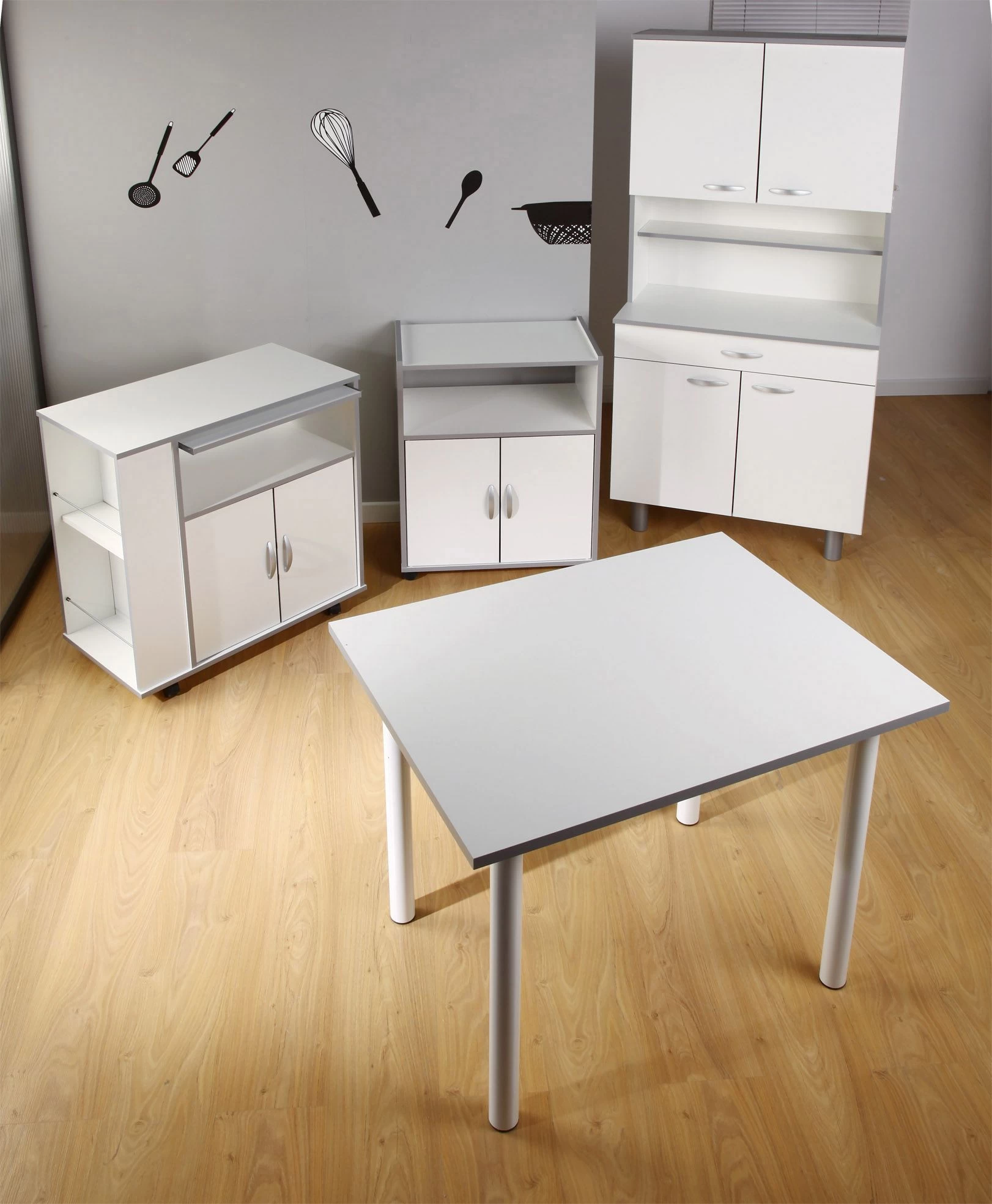 Buffetkast Easy 4 Deuren & 1 Lade - Wit 3 Buffetkast Easy 4 Deuren & 1 Lade - Wit - Afbeelding 3