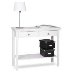 Sidetable Landwood 90cm Met 2 Lades - Wit