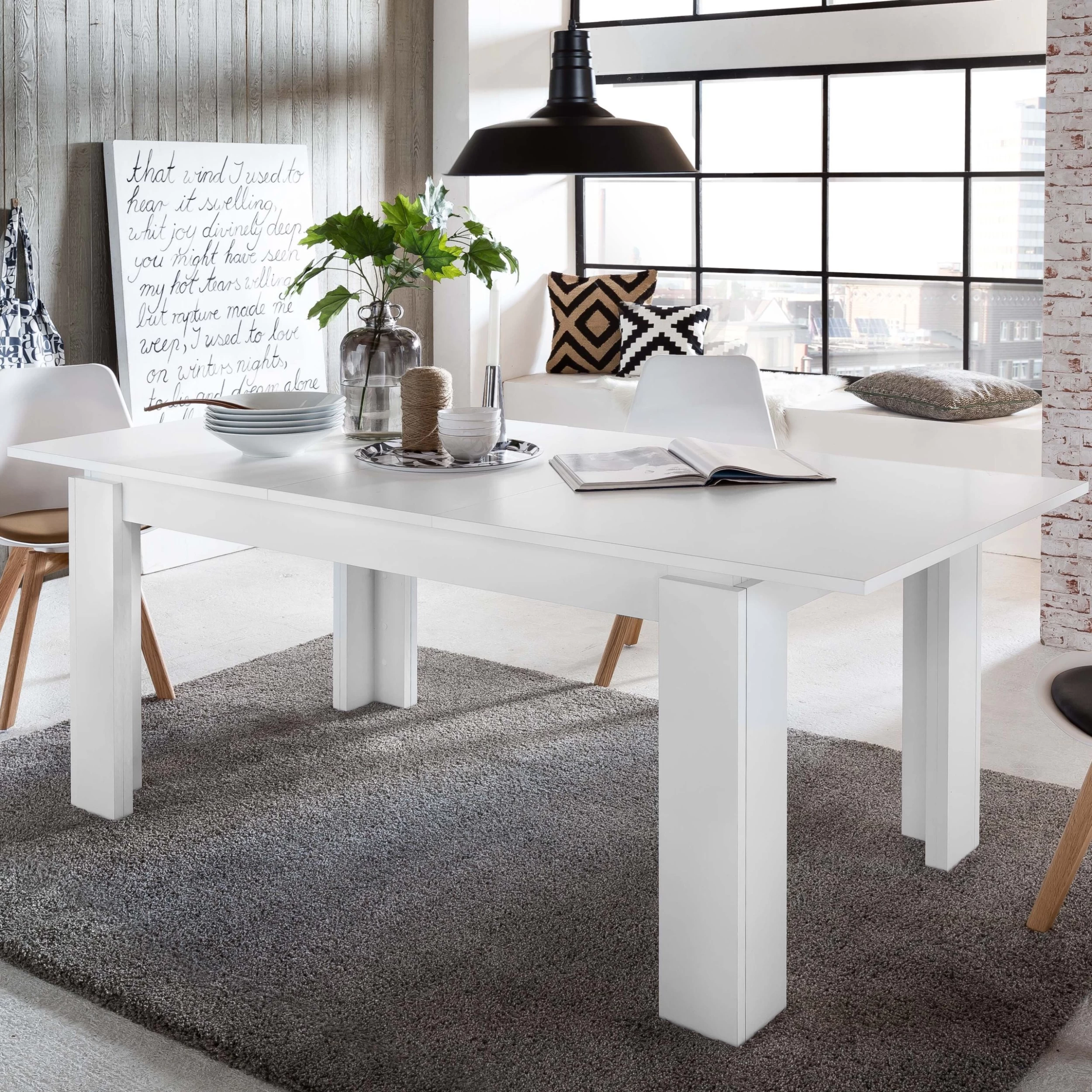 Eettafel Universal | Verlengbaar | 160 X 90 X 77 Cm | Wit 1 Eettafel Universal | Verlengbaar | 160 X 90 X 77 Cm | Wit
