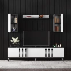 Woody Fashion TV-meubel 180cm | 100% Melamine | Antraciet Wit -Collectie Woonkamermeubels 618BLY1107 20 203 d23f