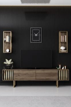 Modieus 180 Cm TV-meubel | Walnoot Zwart 17 Modieus 180 Cm TV-meubel | Walnoot Zwart -Collectie Woonkamermeubels 618BLY1147 20 202 70bb