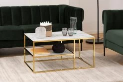 Salontafel Alisma 90x60cm 1 Legplank - Wit Marmer/ Goud -Collectie Woonkamermeubels 61AAAB77 CF7E 4F4A A6FB 6BA1A99640E7 483d