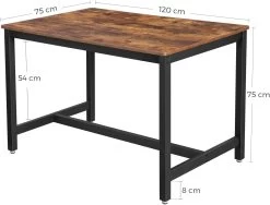 Tafel Miles 120x75 Industrieel - Bruin/zwart 9 Tafel Miles 120x75 Industrieel - Bruin/zwart -Collectie Woonkamermeubels 61GYz5u vKL. AC SL1500 fafc