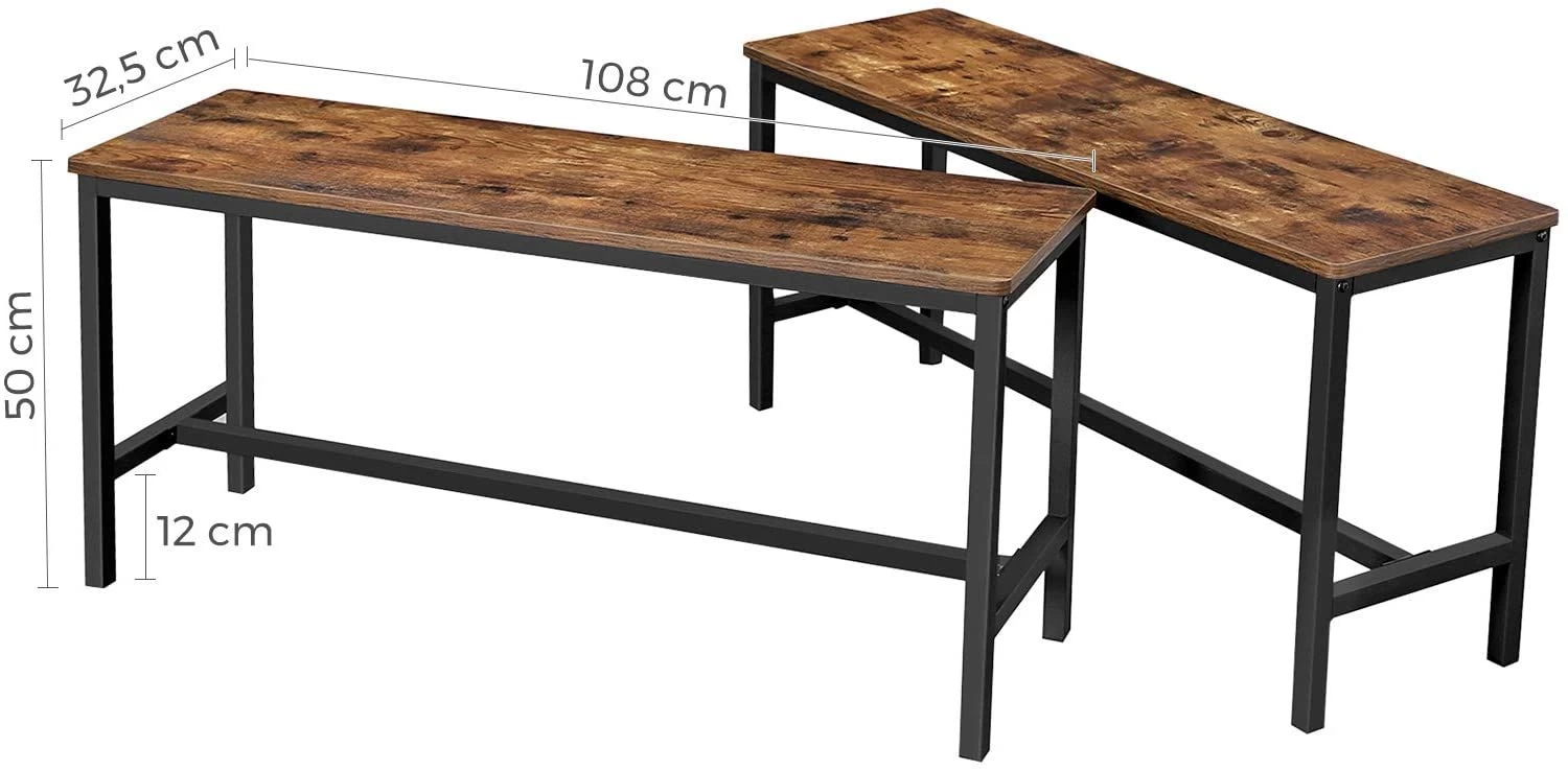 Set Van 2 Banken Miles - Bruin/zwart 2 Set Van 2 Banken Miles - Bruin/zwart - Afbeelding 2